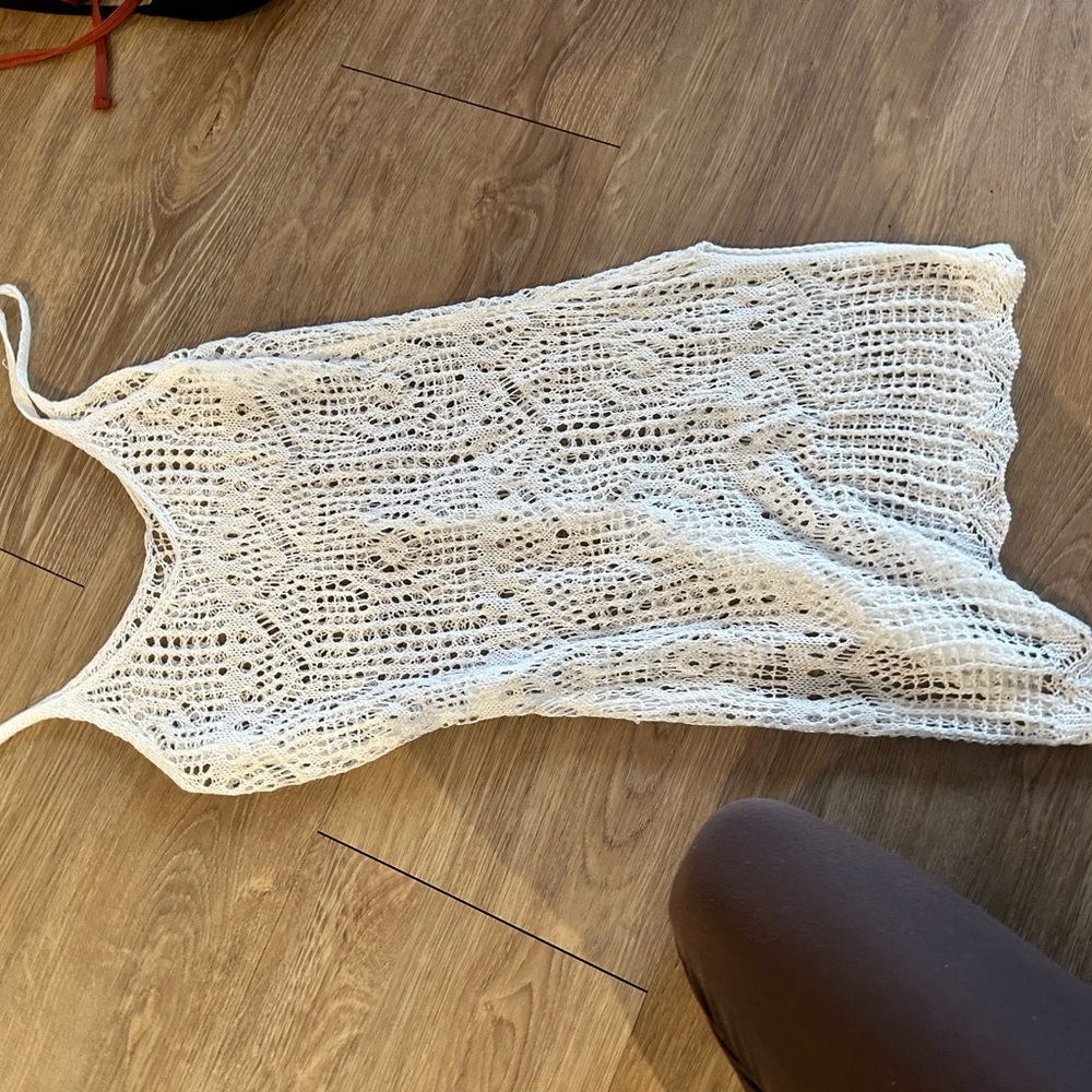 White Crochet Beach Cover-Up
